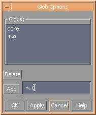 Large view of CDwriter "Globs" Options